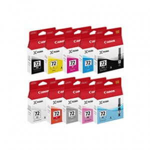 Canon PGI72 C/M/Y/PC/PM/R/MBK/PBK/GY/CO for Pro10 (10 colour)